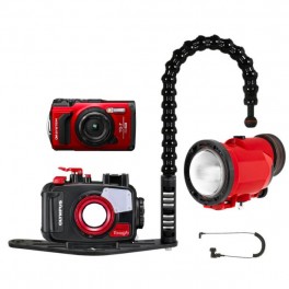 OLYMPUS TG-7 + HOUSING e FLASH INON S-220 KIT COMPLETO 